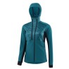 женсская лыжная куртка с капюшоном Löffler Hybridjacket Grace PL60 голубой коралл